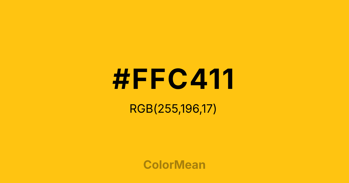 #FFC411 color swatch
