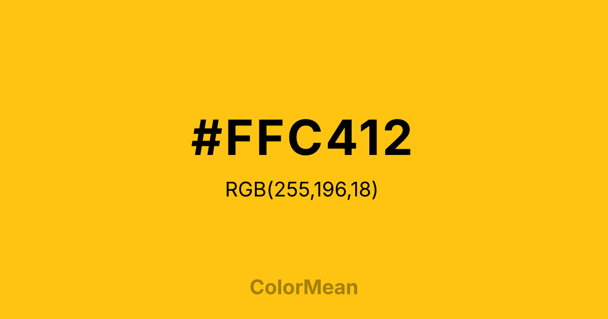 #FFC412 color swatch