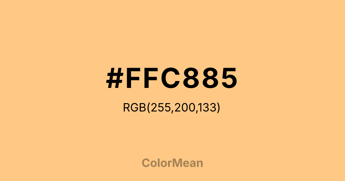 #FFC885 color swatch