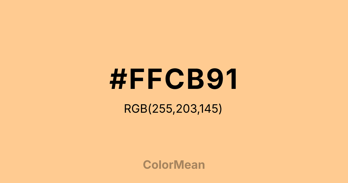 #FFCB91 color swatch