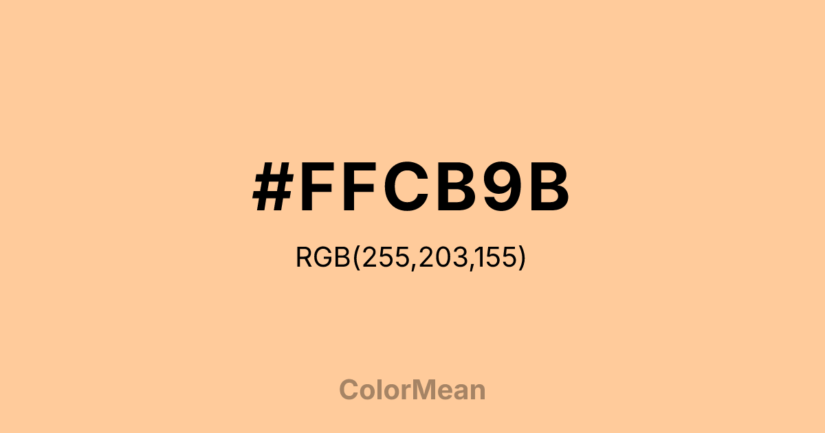 #FFCB9B color swatch