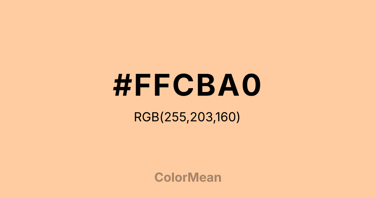 #FFCBA0 color swatch