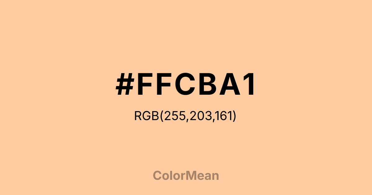 #FFCBA1 color swatch