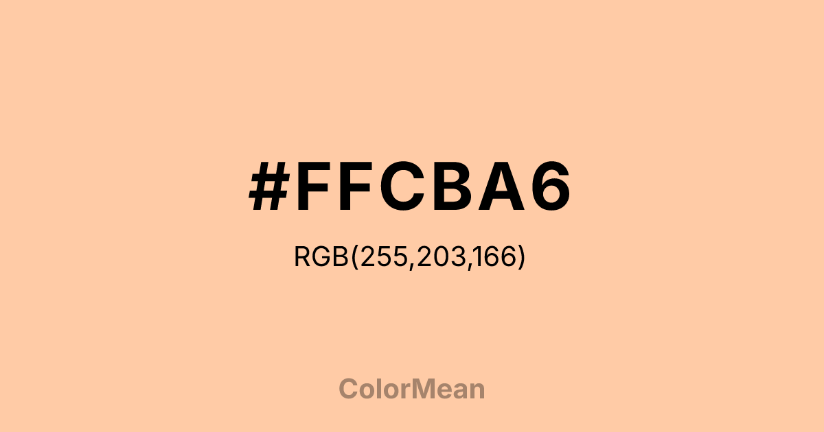 #FFCBA6 color swatch