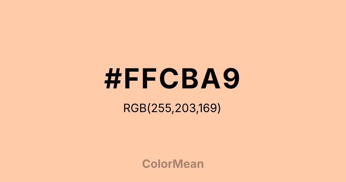 #FFCBA9 color swatch