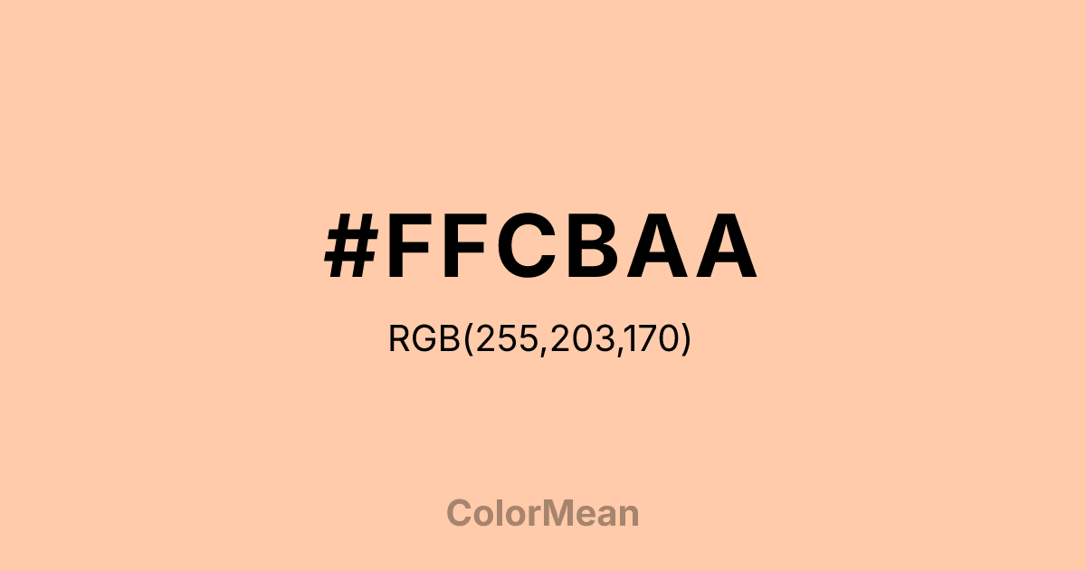 #FFCBAA color swatch