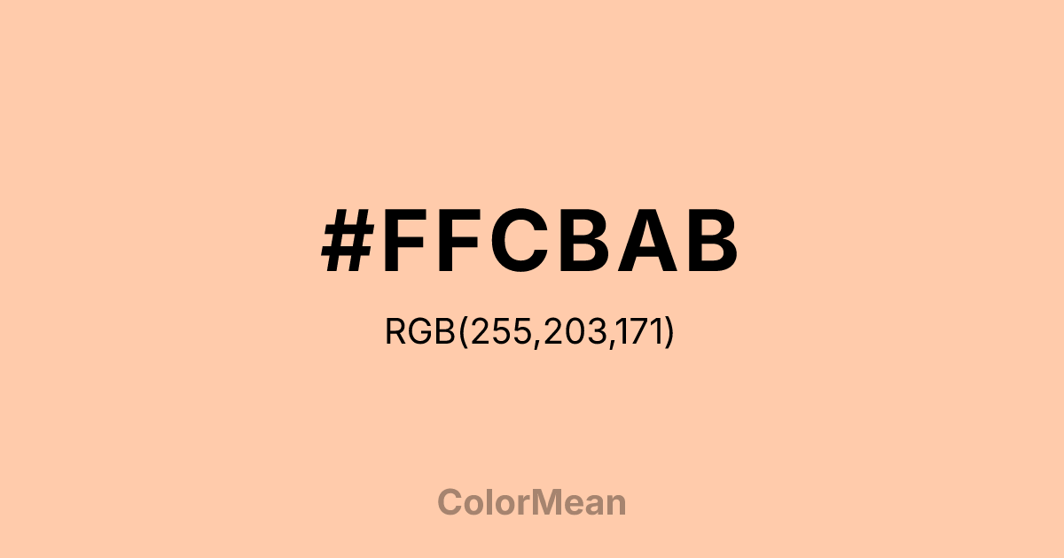 #FFCBAB color swatch