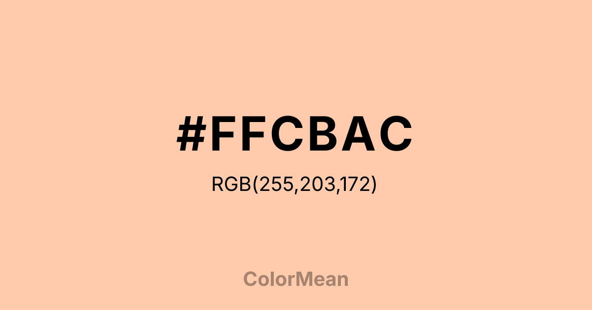#FFCBAC color swatch