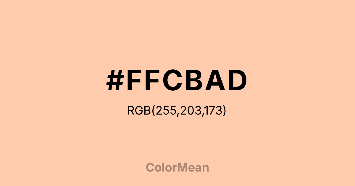 #FFCBAD color swatch
