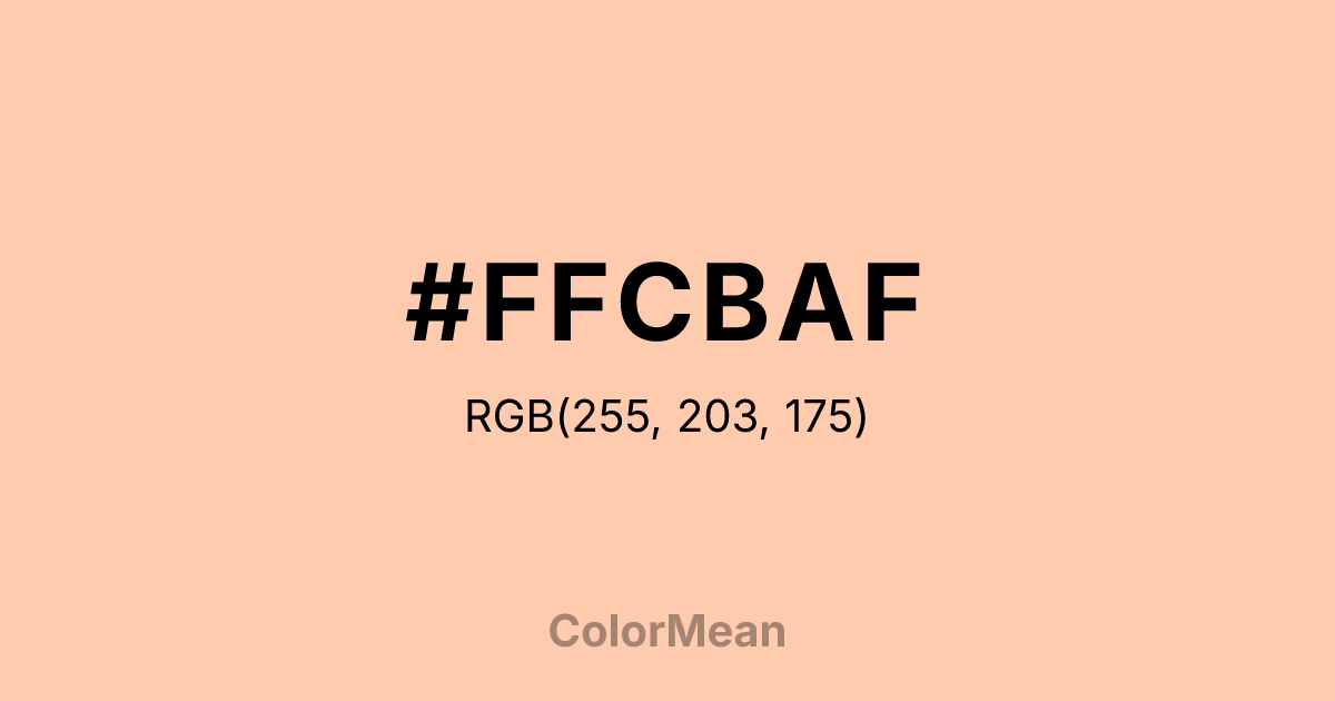 #FFCBAF color swatch