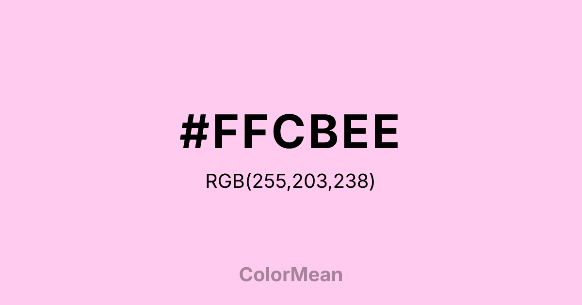 #FFCBEE color swatch