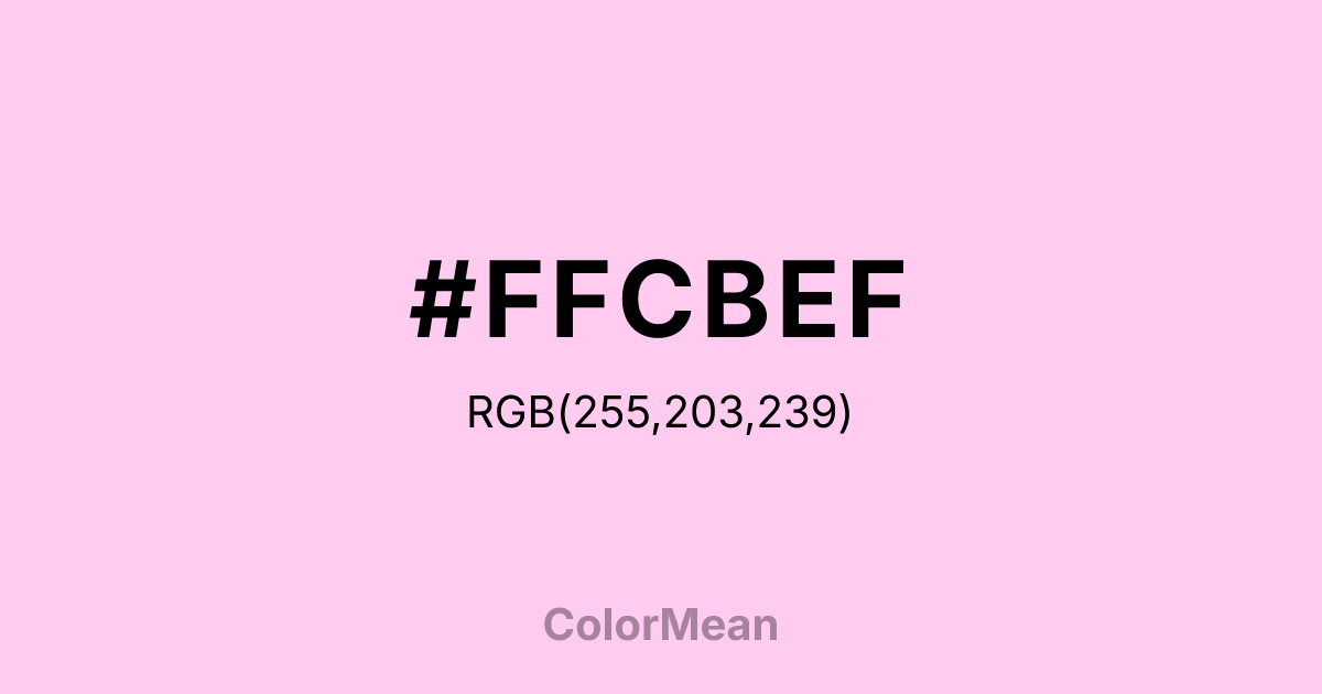 #FFCBEF color swatch