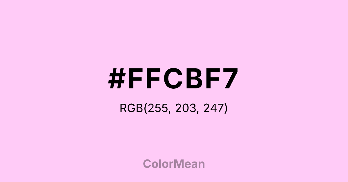 #FFCBF7 color swatch