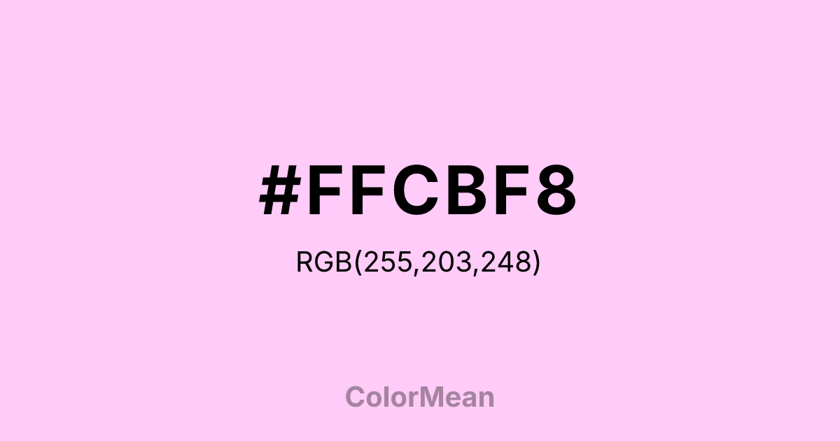 #FFCBF8 color swatch