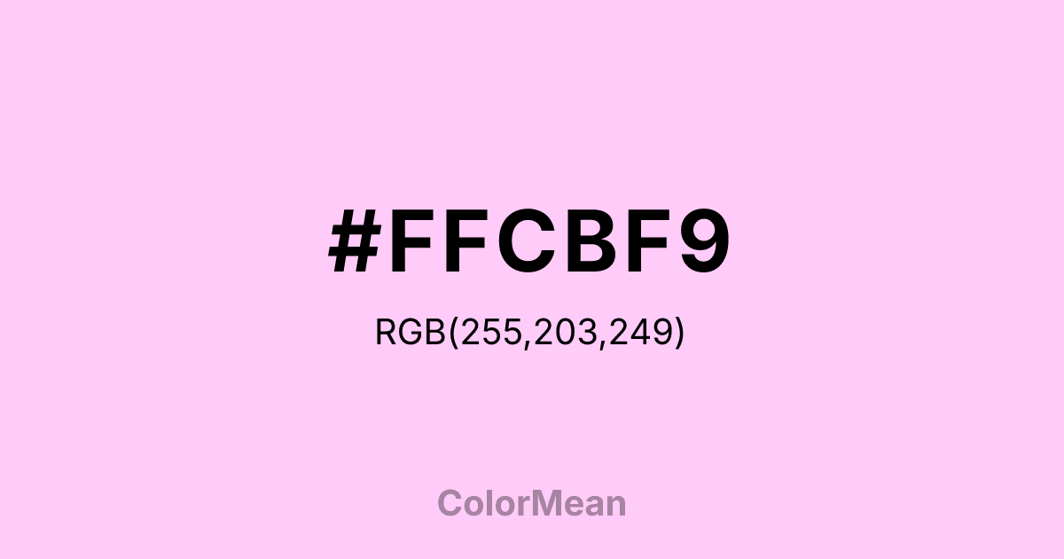 #FFCBF9 color swatch