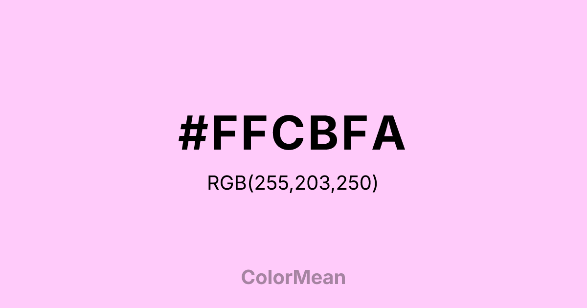 #FFCBFA color swatch