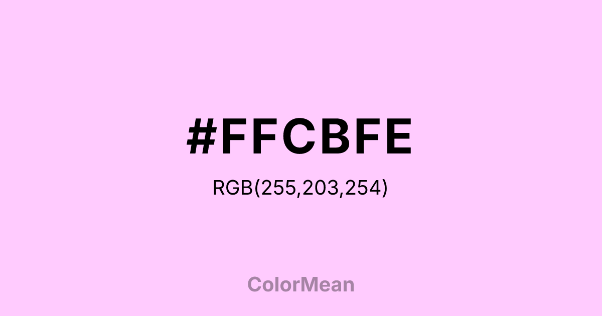 #FFCBFE color swatch