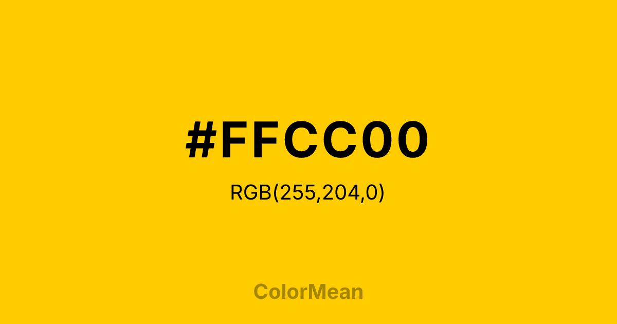 #FFCC00 color swatch