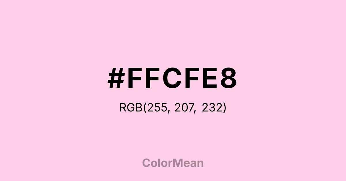 #FFCFE8 color swatch