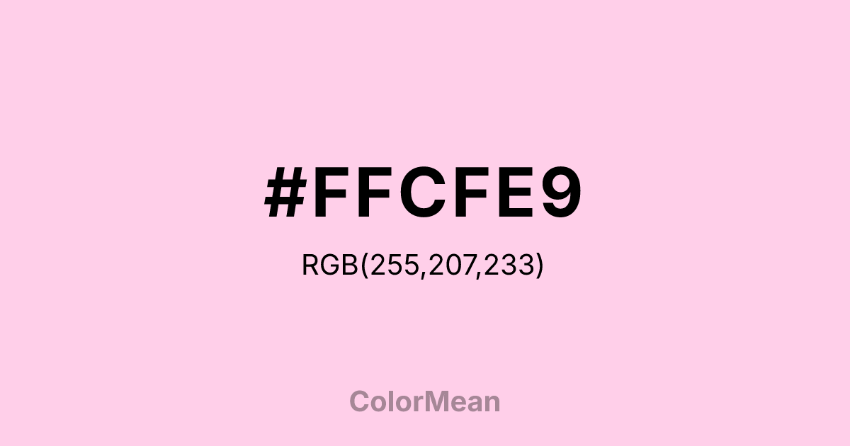 #FFCFE9 color swatch