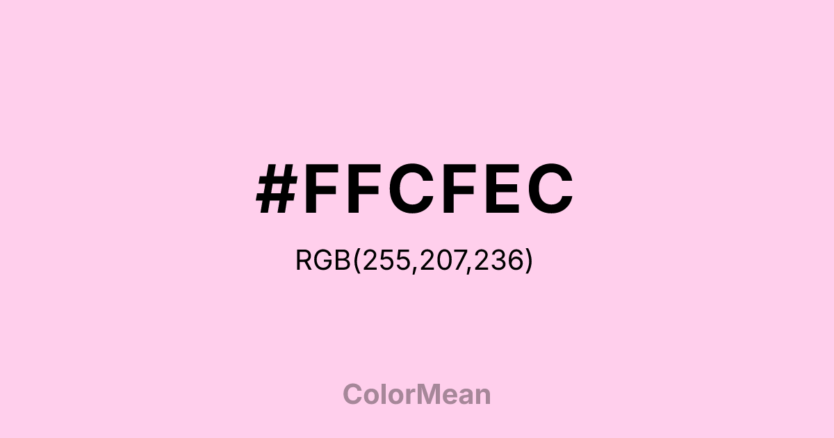 #FFCFEC color swatch