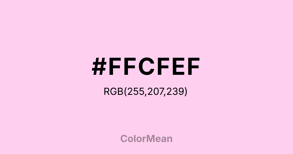 #FFCFEF color swatch
