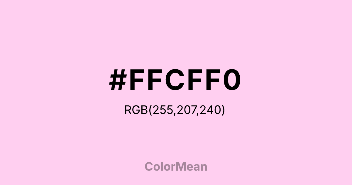 #FFCFF0 color swatch