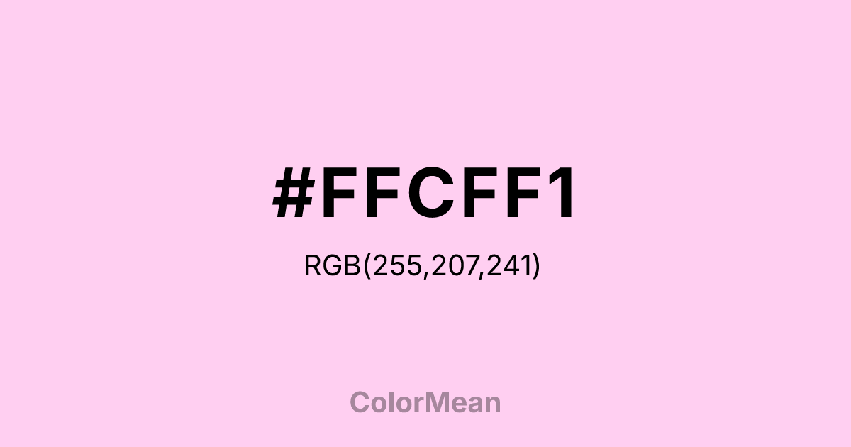 #FFCFF1 color swatch