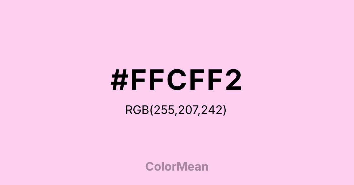 #FFCFF2 color swatch