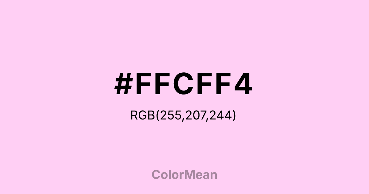 #FFCFF4 color swatch