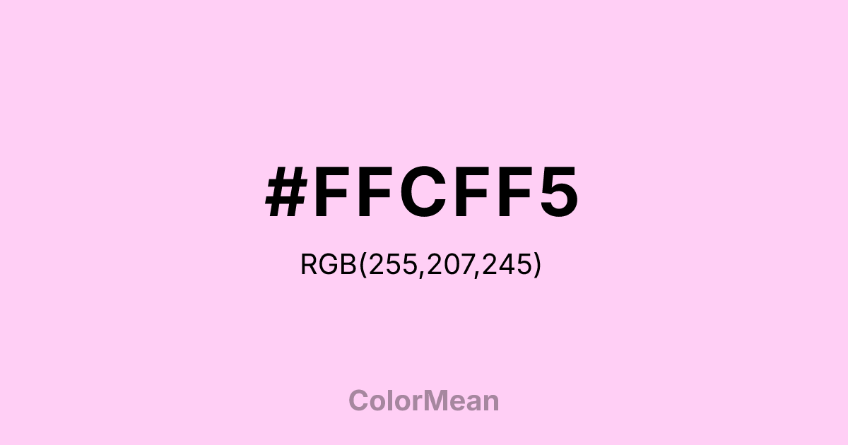 #FFCFF5 color swatch
