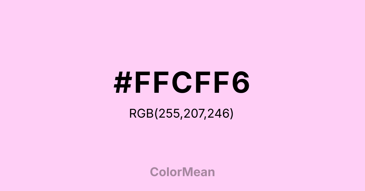 #FFCFF6 color swatch
