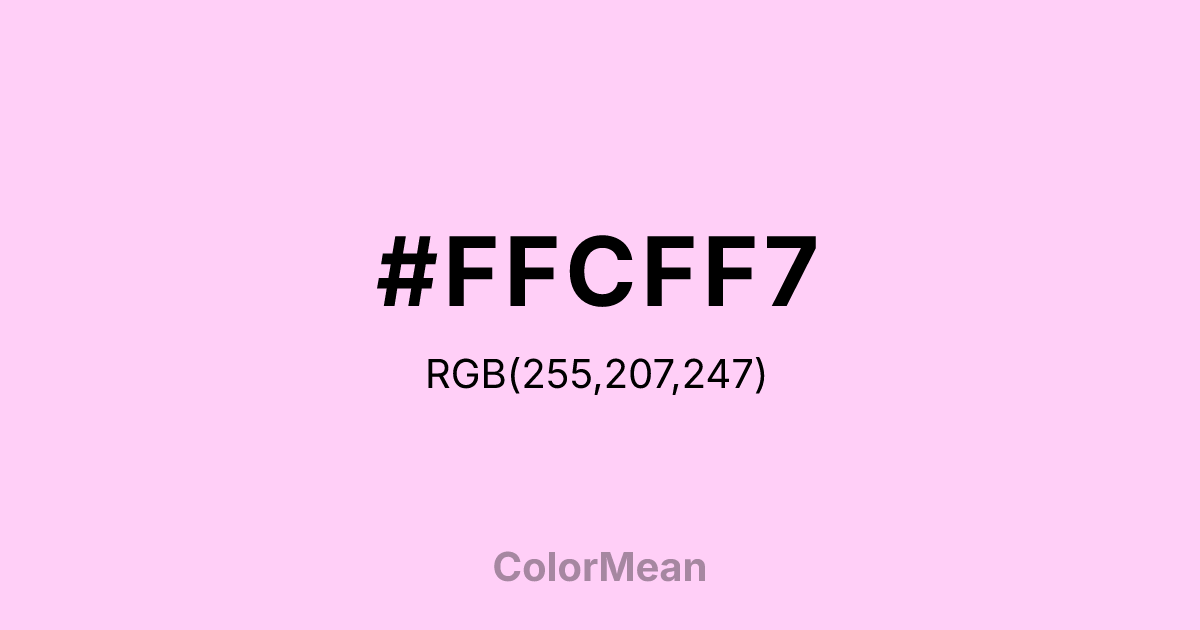 #FFCFF7 color swatch