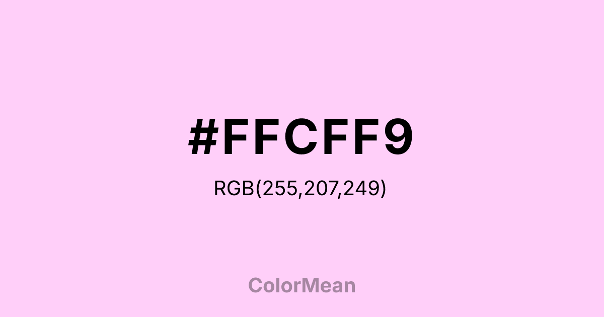 #FFCFF9 color swatch