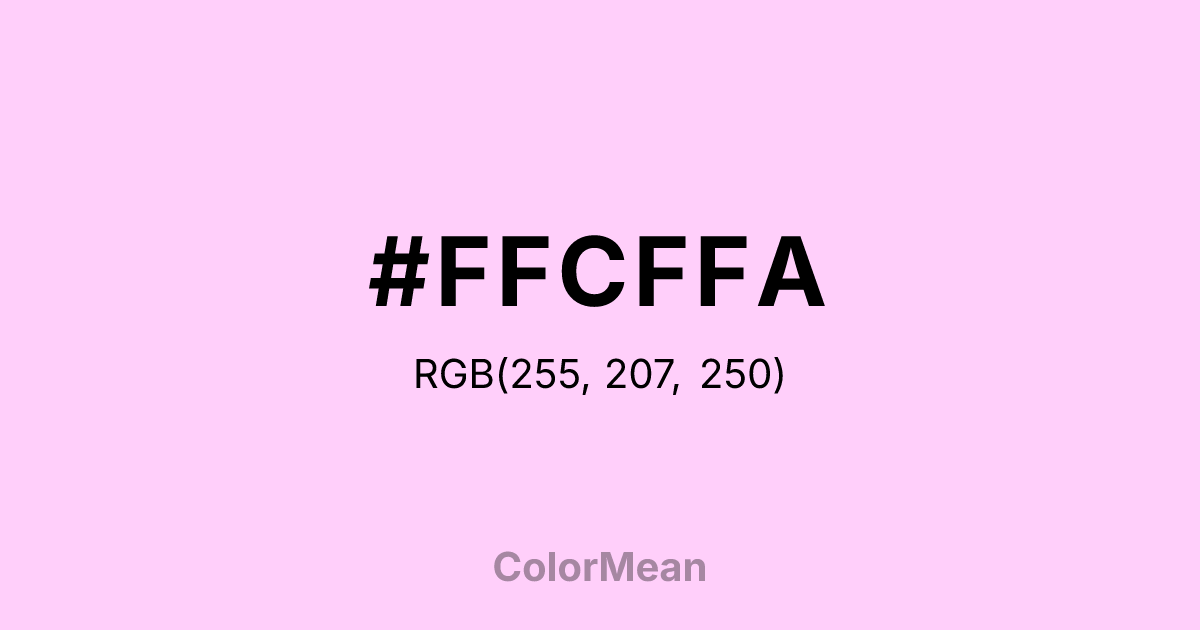 #FFCFFA color swatch