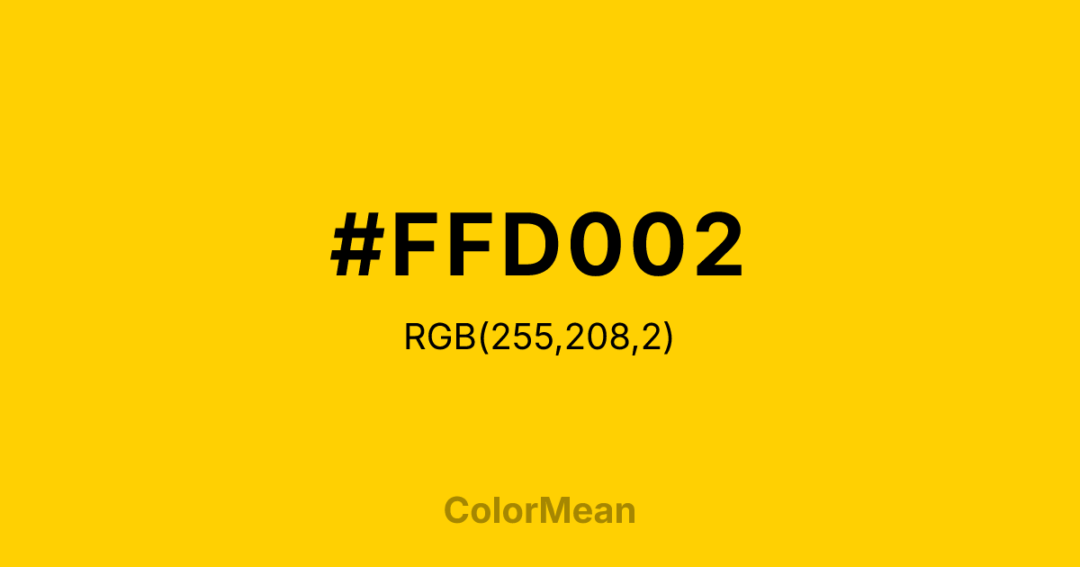 #FFD002 color swatch