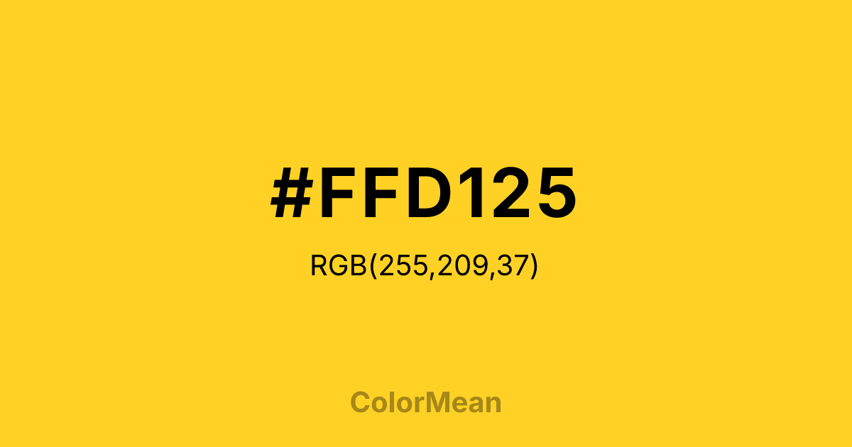 #FFD125 color swatch