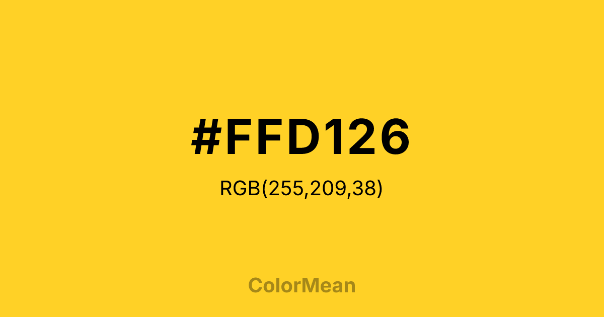 #FFD126 color swatch