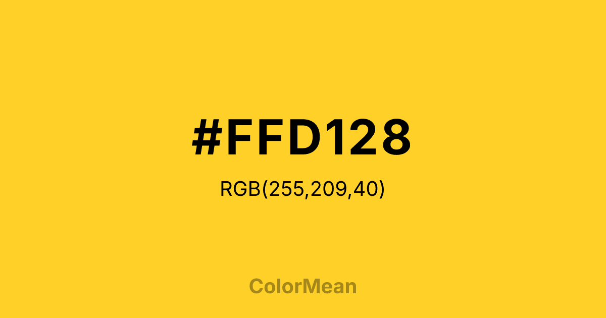 #FFD128 color swatch