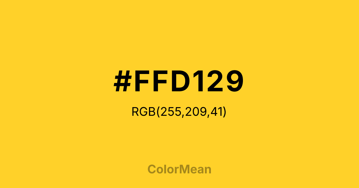 #FFD129 color swatch