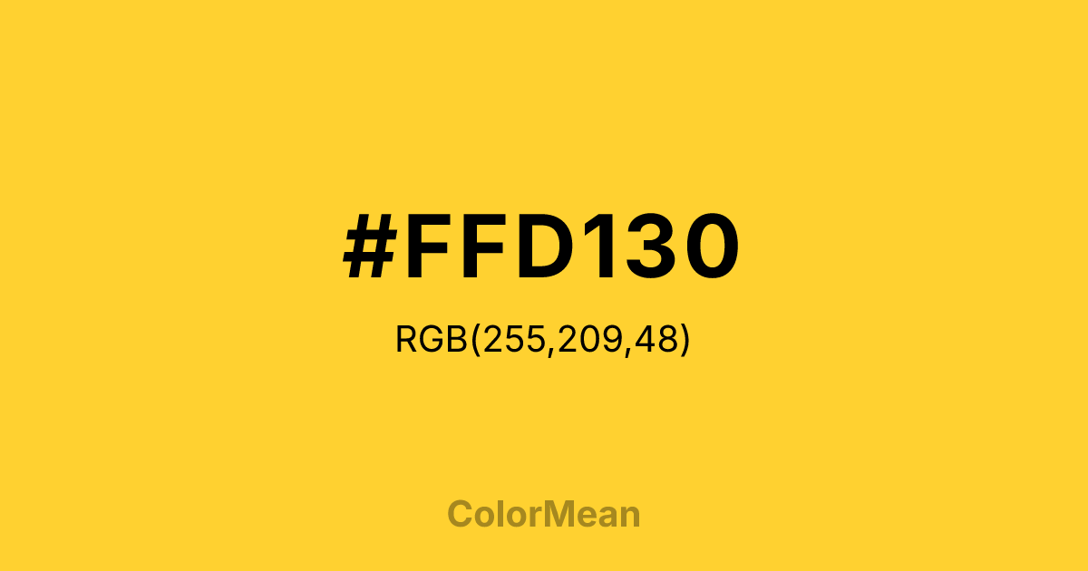 #FFD130 color swatch
