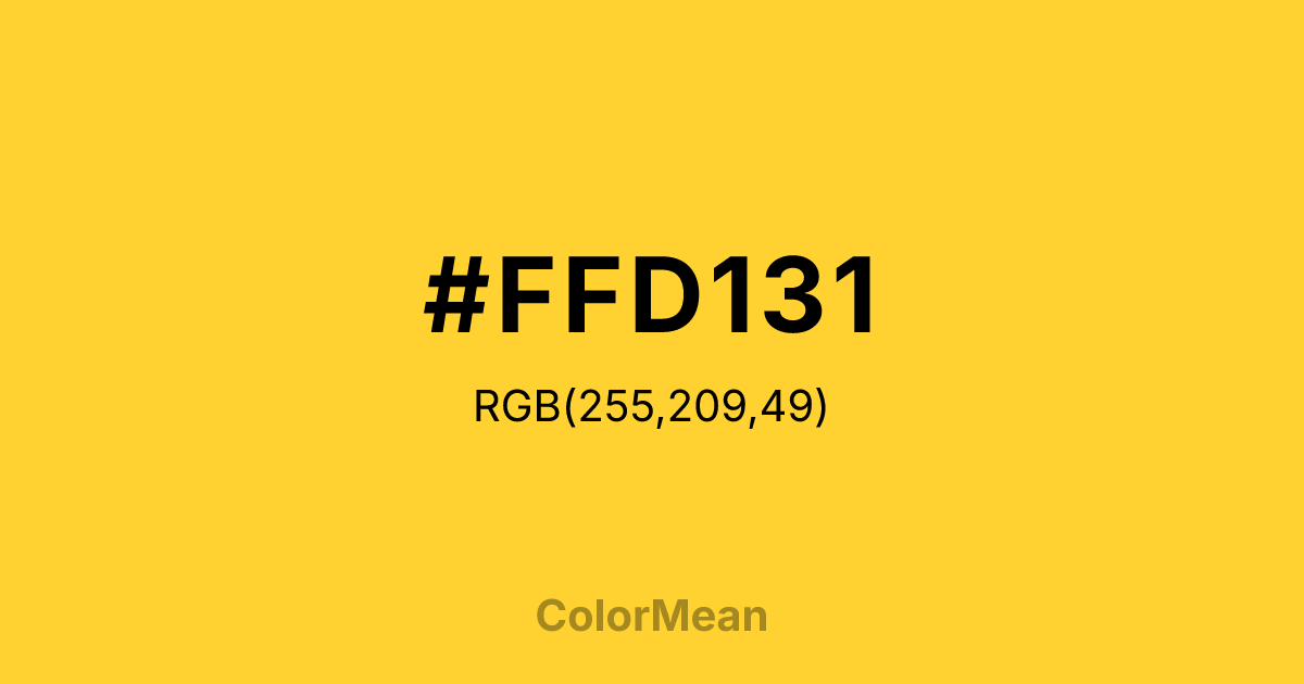 #FFD131 color swatch