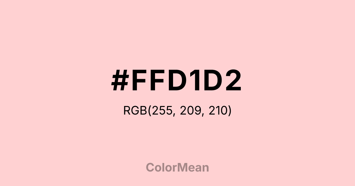 #FFD1D2 color swatch