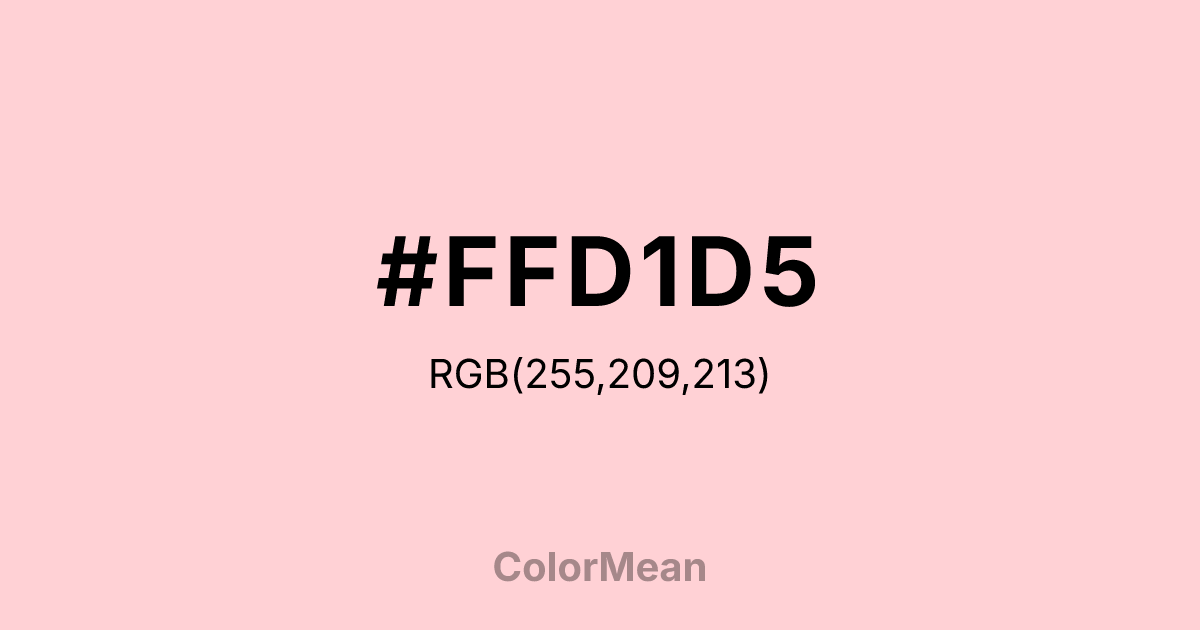 #FFD1D5 color swatch