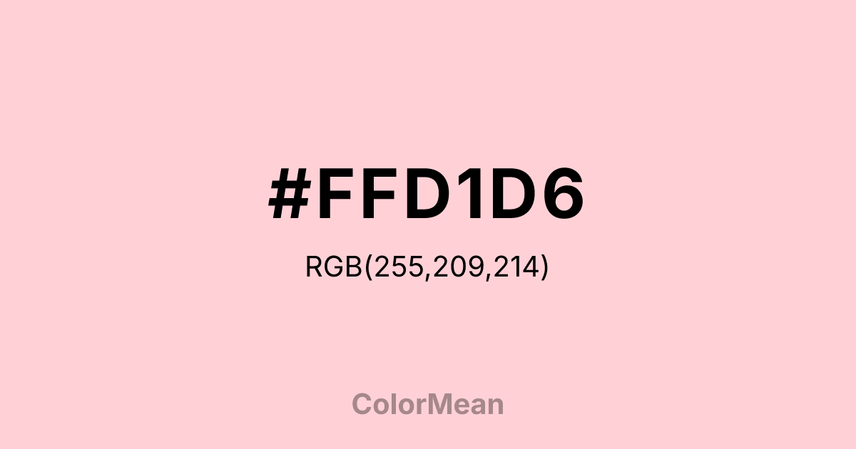 #FFD1D6 color swatch
