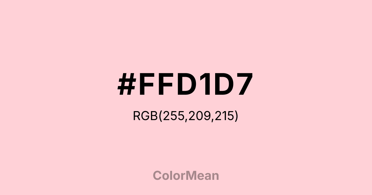 #FFD1D7 color swatch