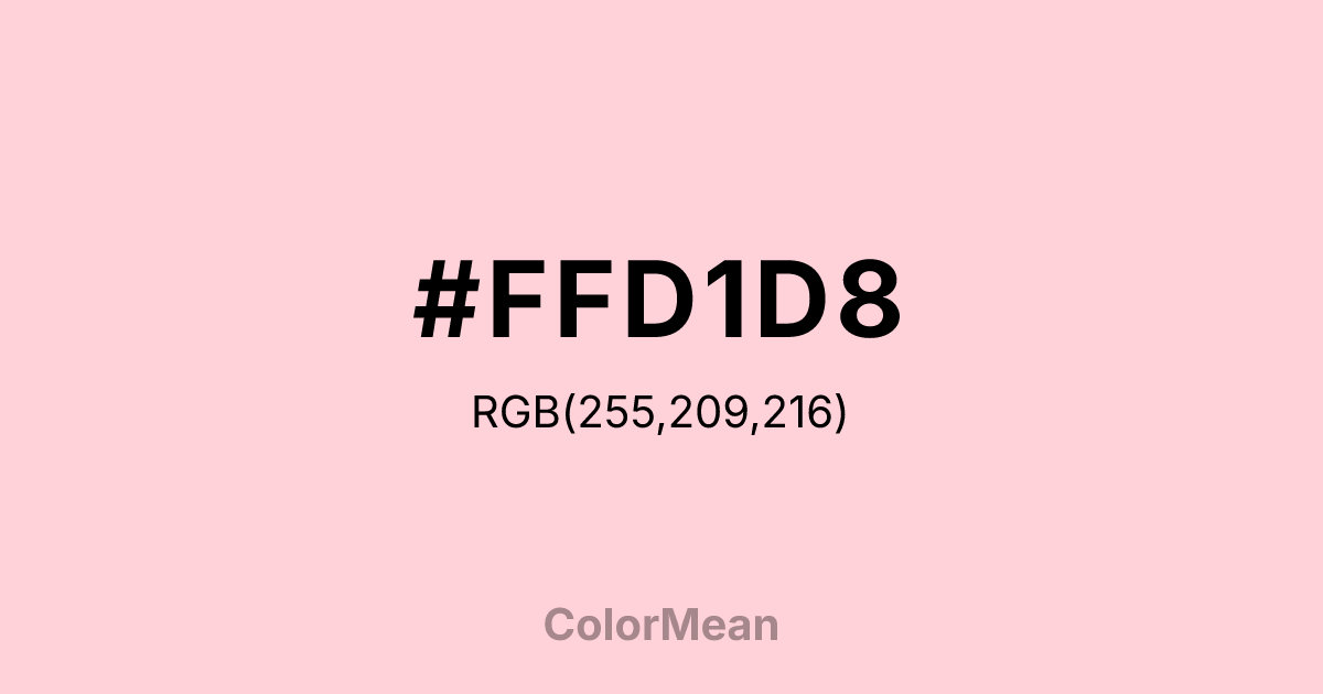 #FFD1D8 color swatch