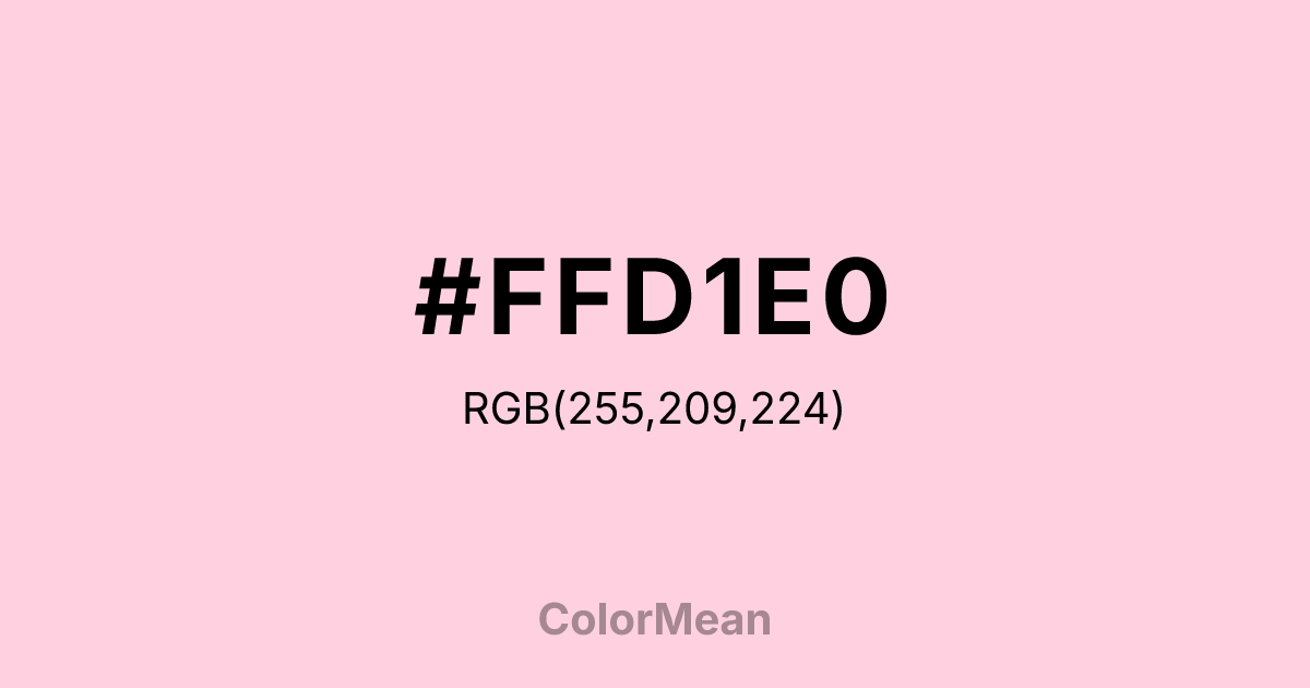 #FFD1E0 color swatch