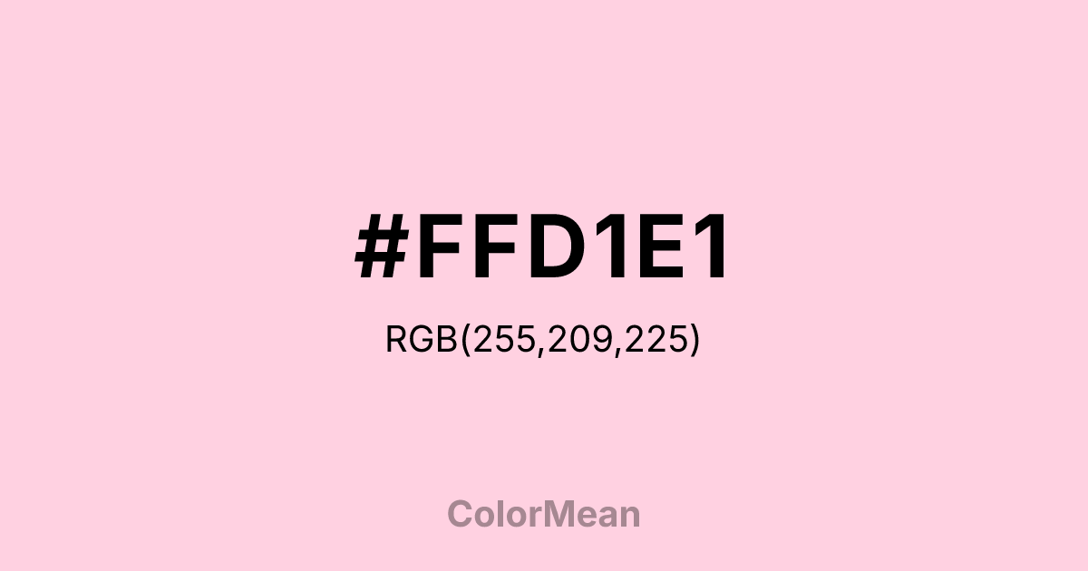 #FFD1E1 color swatch