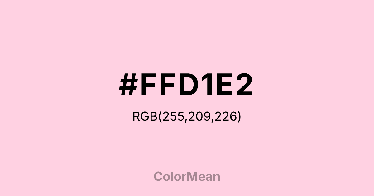 #FFD1E2 color swatch